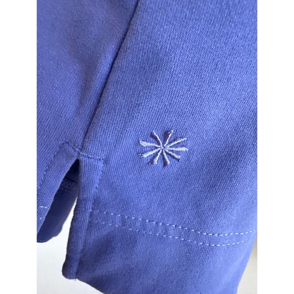 Athleta Retroterry Sweatshirt Crop Top Purple Slit Pullover Long Sleeve Sz S - Picture 5 of 6